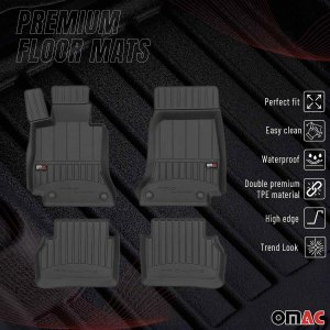 Mercedes-Benz E-Class Floor Mat - Omac - Premium TPE - Black - '16-'23